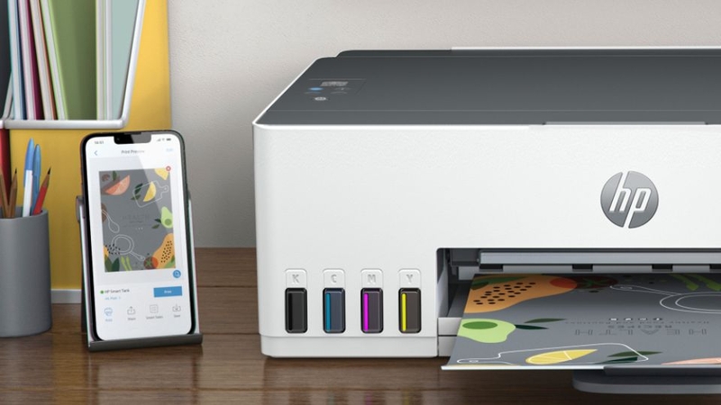 Thiết lập máy in qua HP Smart