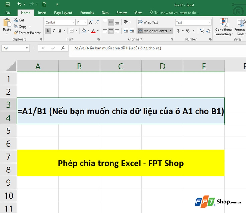 Phép chia trong Excel - Ảnh 03
