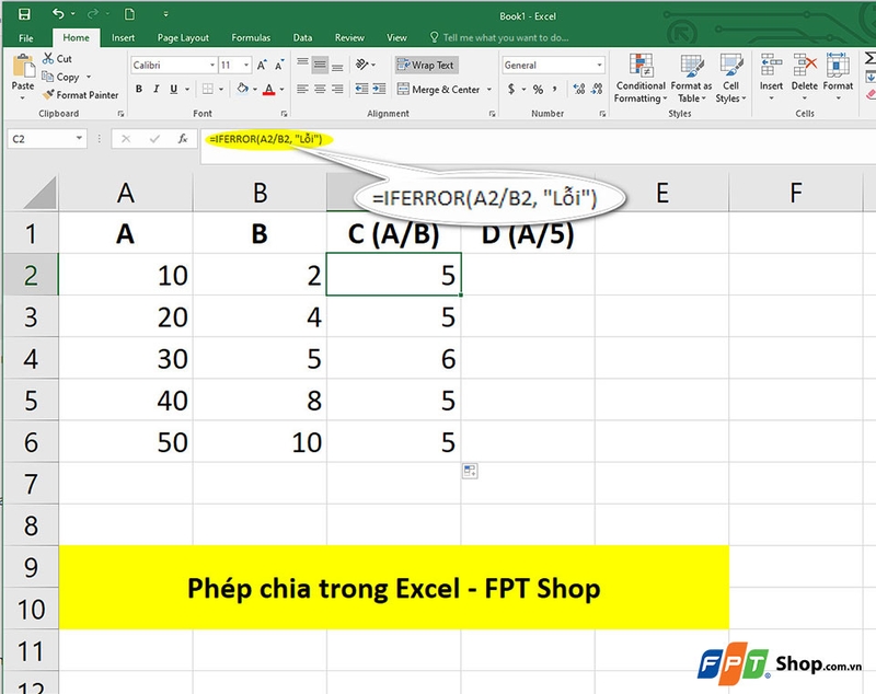 Phép chia trong Excel - Ảnh 07