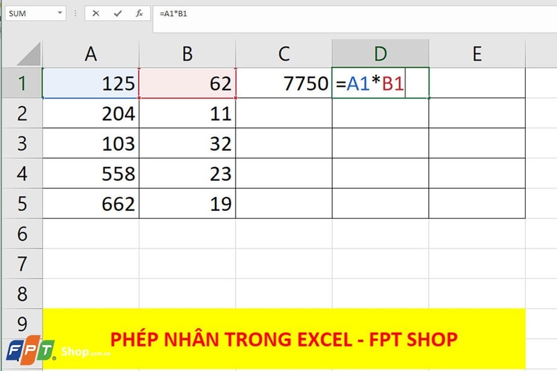 Phép nhân trong Excel - Ảnh 02