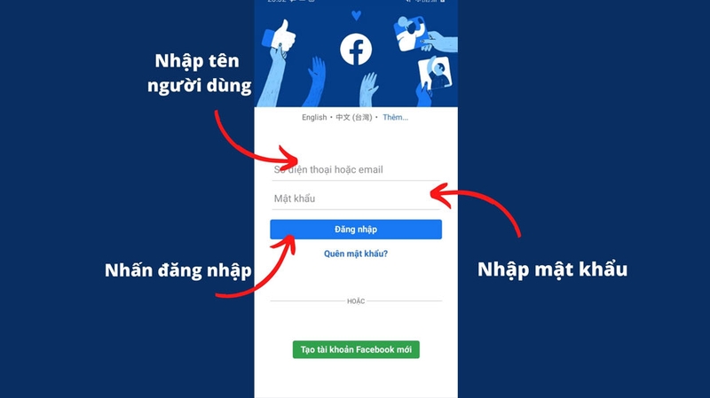 Đăng nhập lại vào Facebook