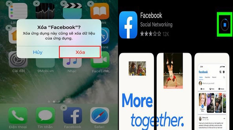 Gỡ và cài đặt lại Facebook