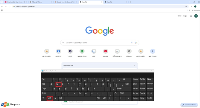 phím tắt chuyển tab chrome 6