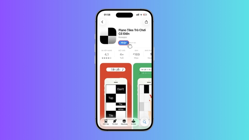 Nhấn Nhận để tải ứng dụng về thiết bị