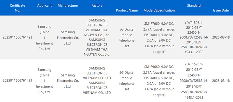 Dung lượng pin Samsung Galaxy Z Flip 7 - 03