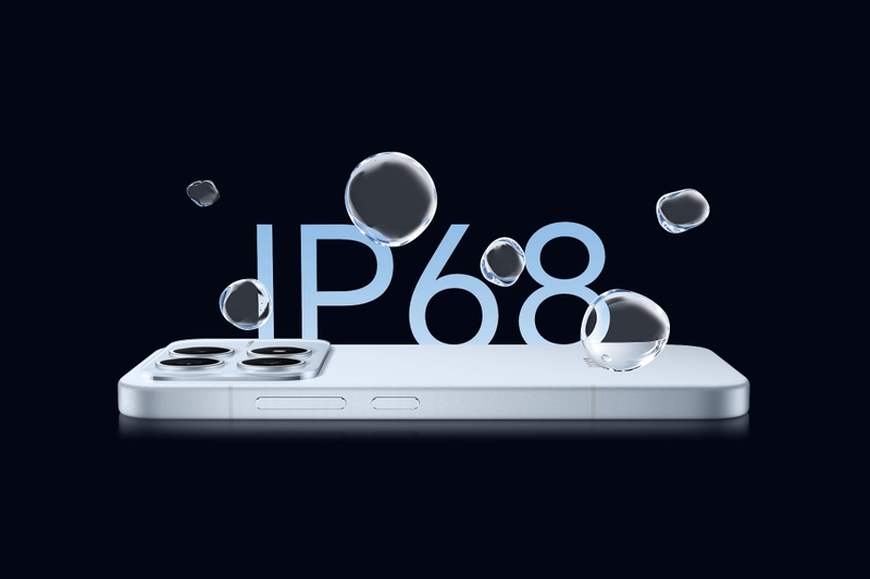 Chuẩn IP68 tăng khả năng bảo vệ POCO X8s trước bụi và nước trong điều kiện sử dụng phù hợp.