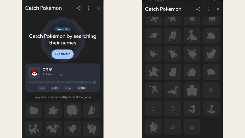 Hiển thị Pokédex