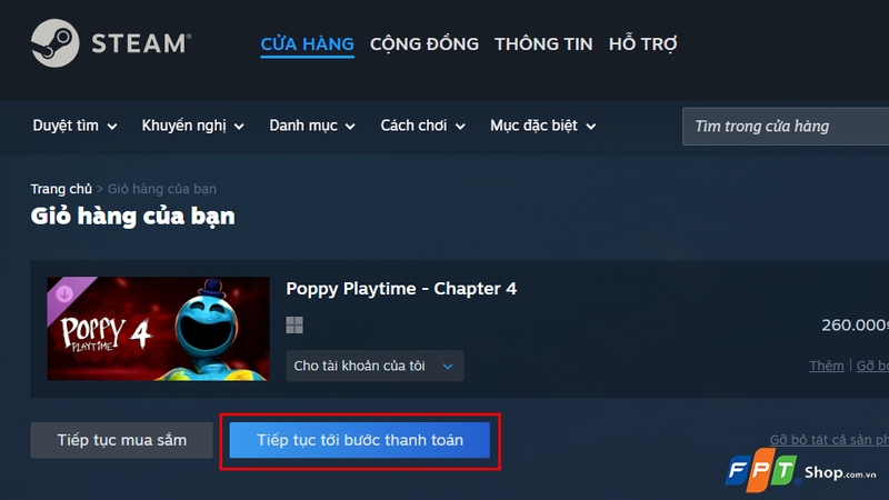 Thực hiện quá trình thanh toán
