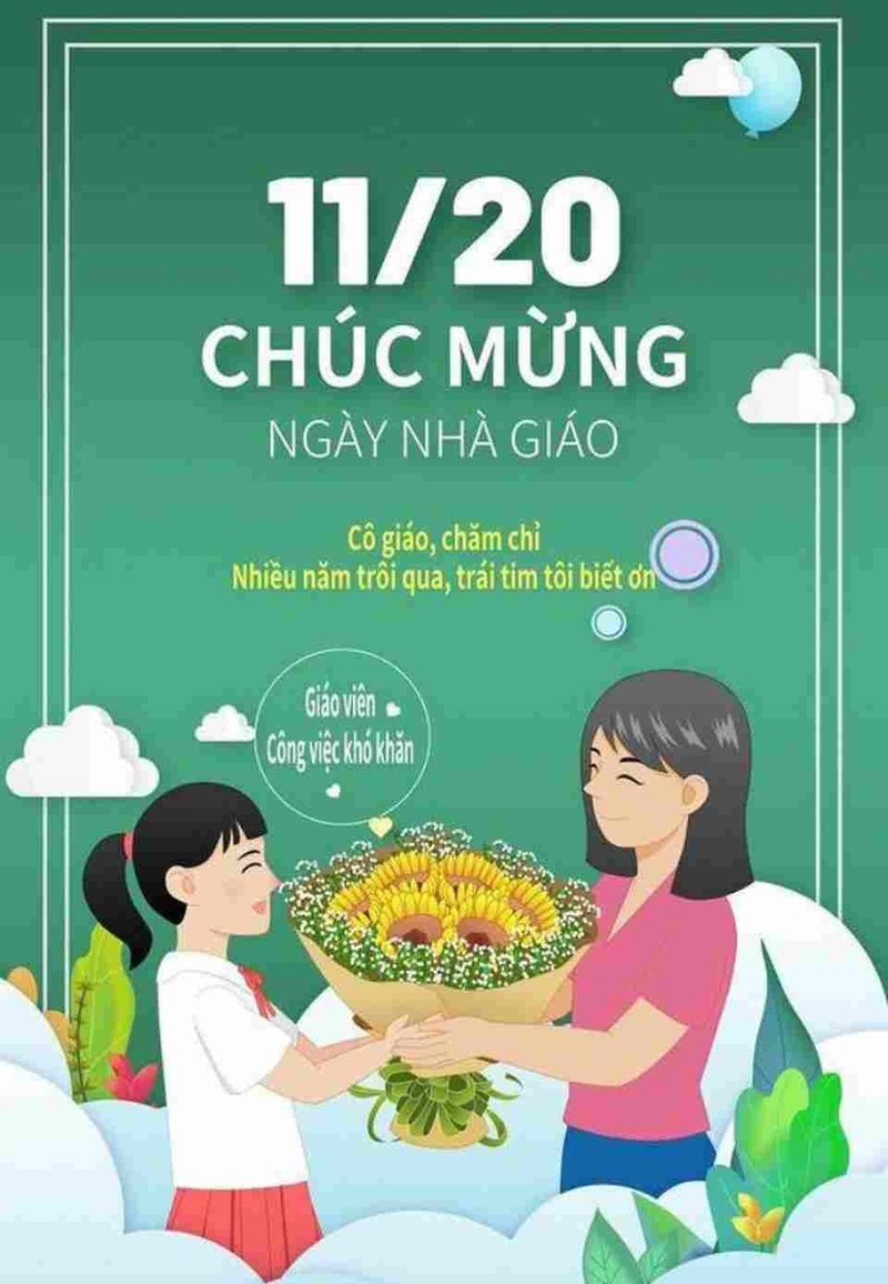 Nhiều mẫu Poster 20/11 độc đáo và thu hút