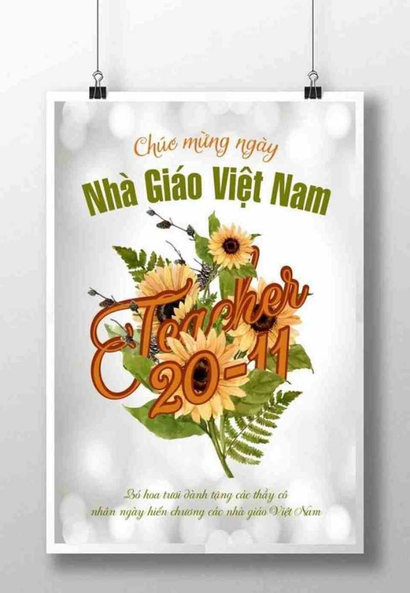 Poster 20/11 độc đáo và tràn đầy ý nghĩa