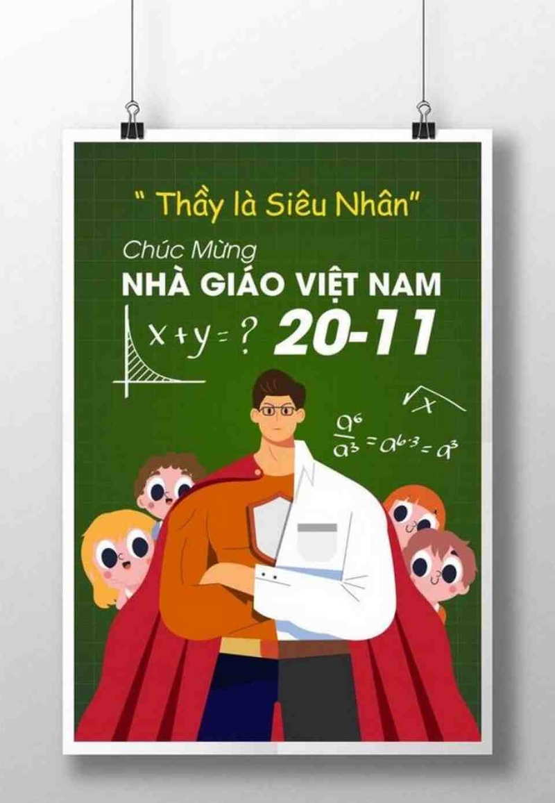 Poster 20/11 dành tặng cô giáo ấn tượng nhất