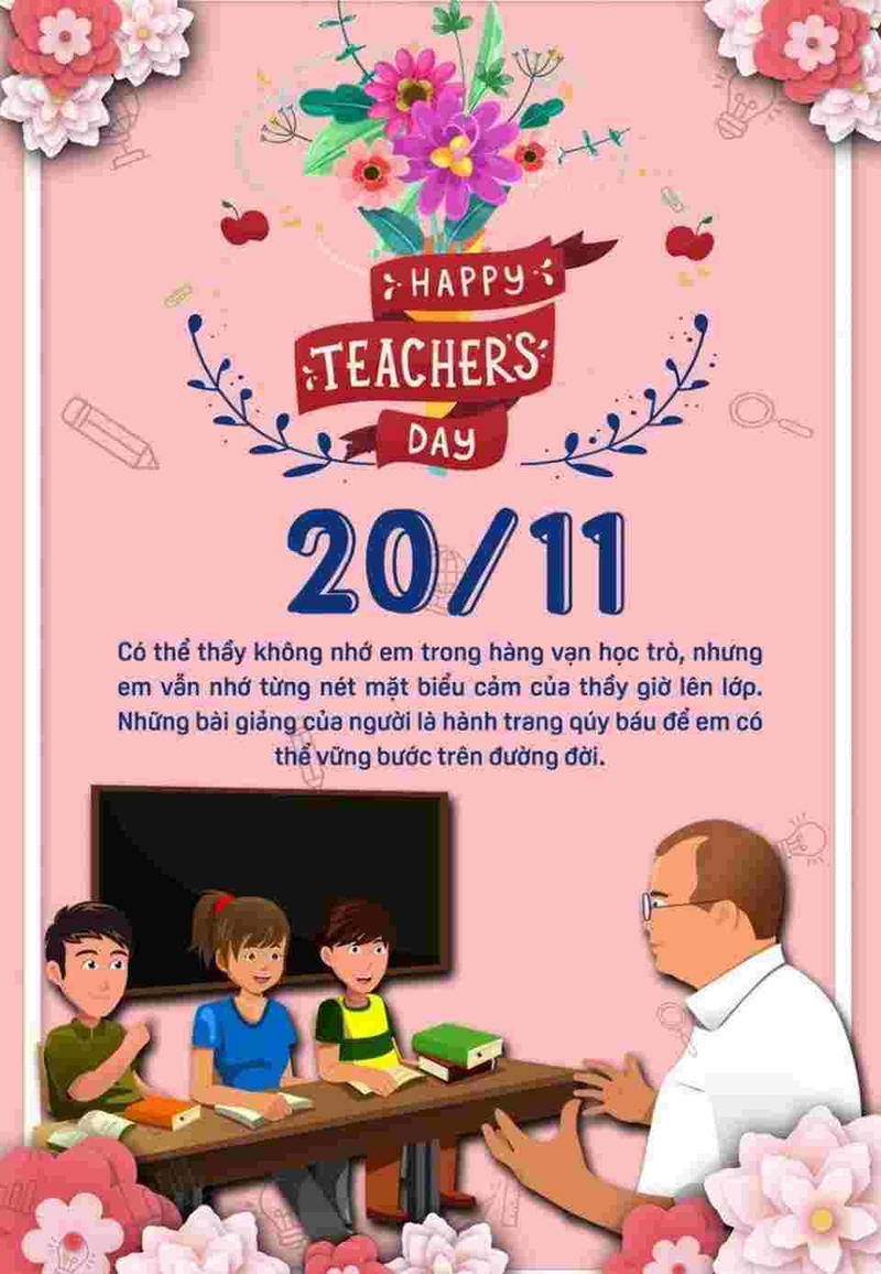 Poster 20/11 dành tặng thầy độc đáo