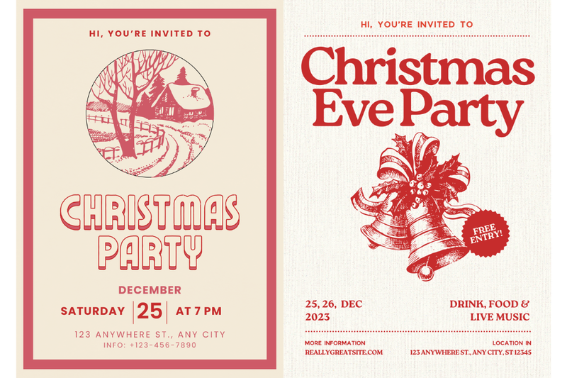 Poster Noel phong cách vintage 5