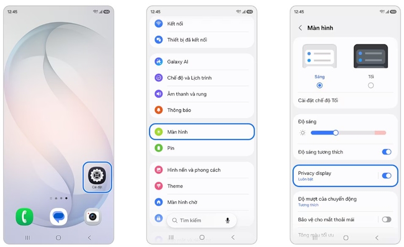 Privacy display Samsung là gì 3