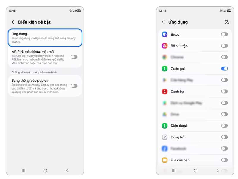Privacy display Samsung là gì 5