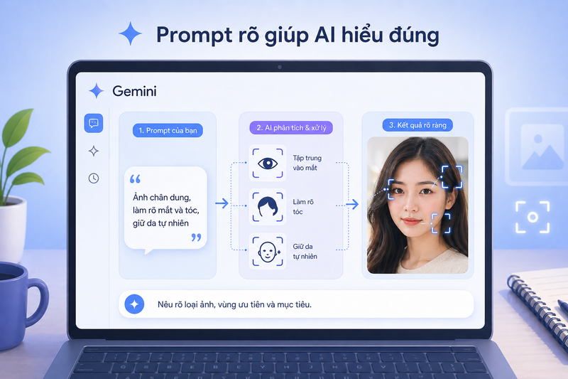 prompt Gemini làm nét ảnh 1111