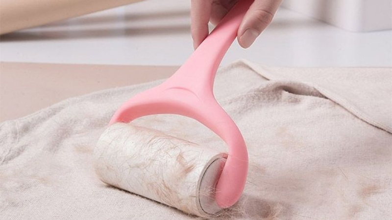 Dùng bàn chải lông hoặc lăn dính bụi