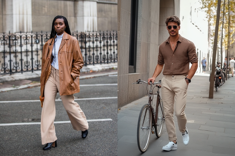 Phối với áo màu nâu