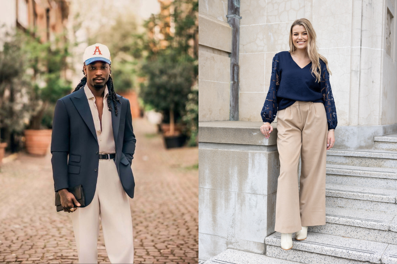 Phối với áo màu xanh navy