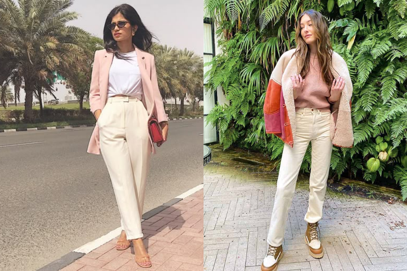 Phối với áo màu hồng pastel