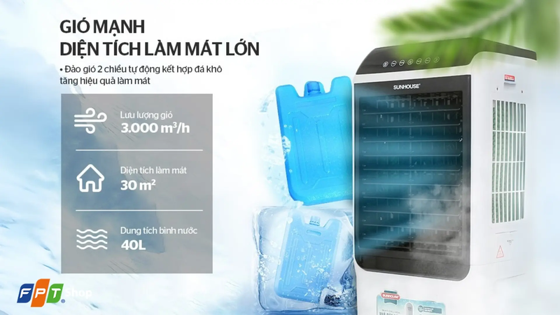 quạt điều hòa có hộp đá khô ảnh 6