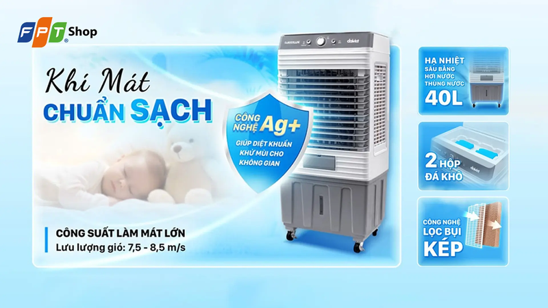 quạt điều hòa có hộp đá khô ảnh 12