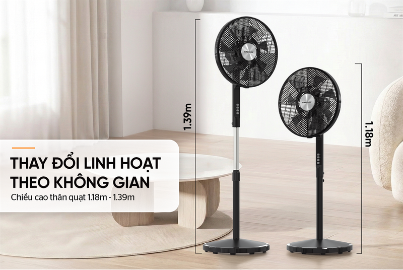 Quạt đứng Sunhouse 14 cánh SHD7351B - hình 5