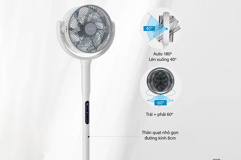 Quạt đứng Toshiba 7 cánh F-DSC50XVN(W) 20W (hình 8)