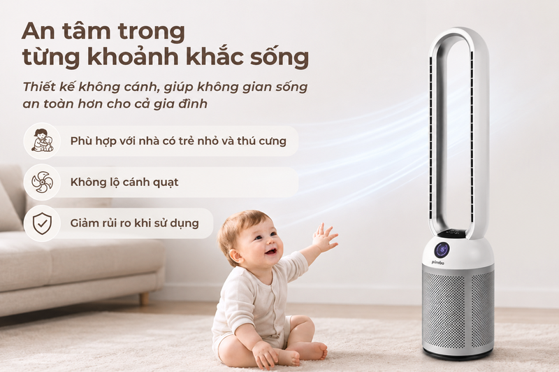 Quạt không cánh Paveden PBF-307S-DC - hình 3