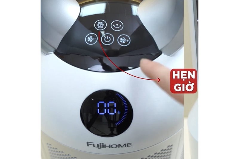 Quạt không cánh tích hợp lọc không khí Fujihome BF307DC hẹn giờ đến 12 giờ