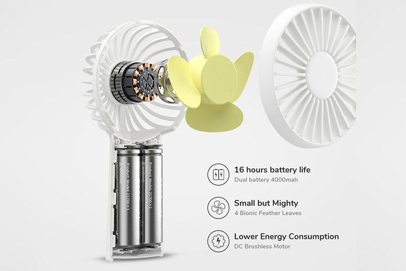 Quạt sạc cầm tay Jisulife FA20X Plus 4000mAh (hình 3)