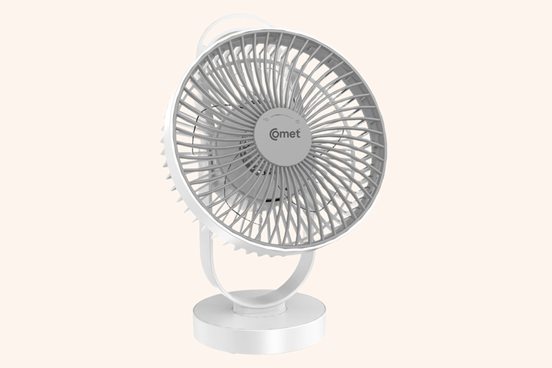 Quạt sạc Comet CRF1606 kiểu dáng nhỏ gọn