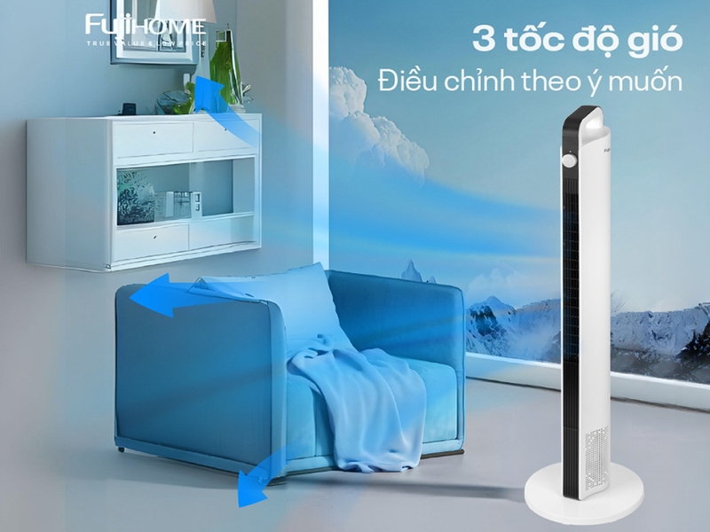 Quạt tháp Fujihome TF-12HM với 3 tốc độ gió linh hoạt