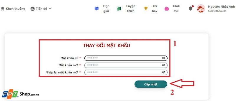 Quên mật khẩu Trạng Nguyên Tiếng Việt 4