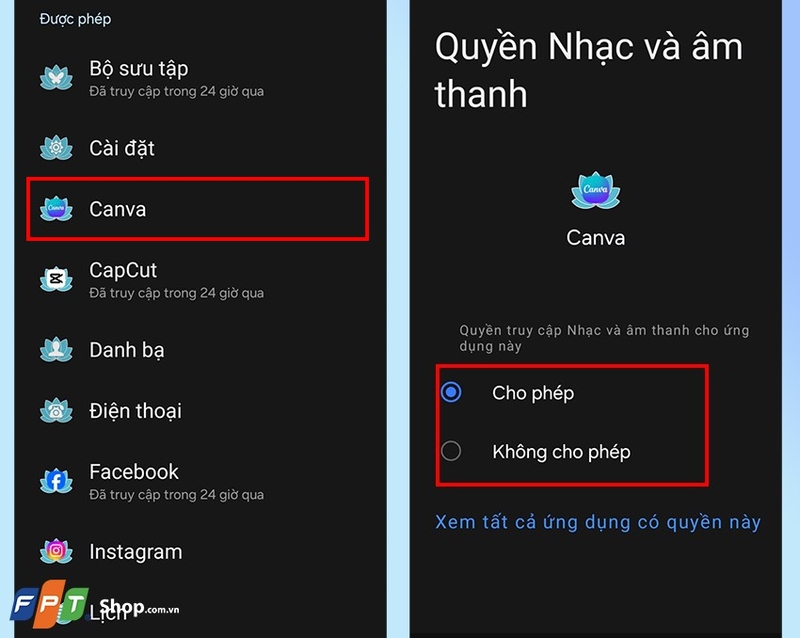 Cách cấp quyền truy cập cho ứng dụng (ảnh 6)