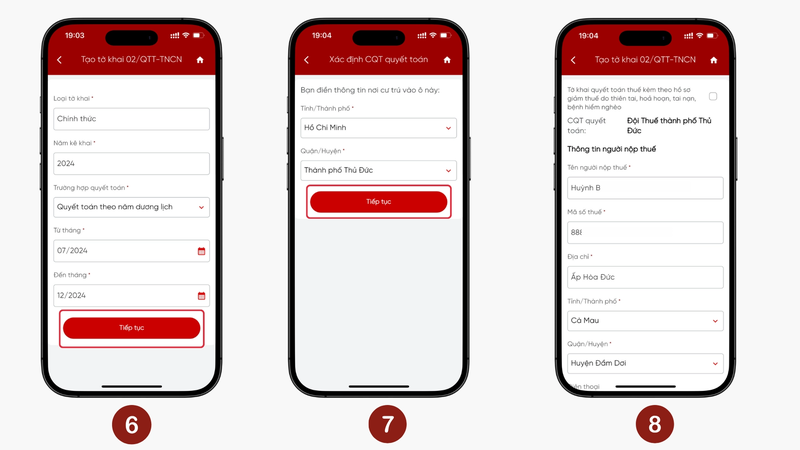huong dan quyet toan thue qua etax mobile