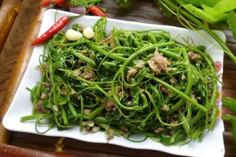 Rau bò khai xào tỏi