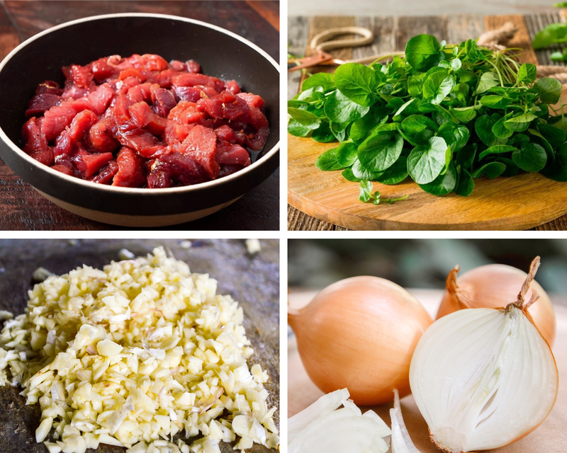 cách làm rau cải xoong xào thịt bò (ảnh 1)