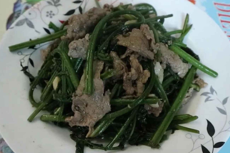 rau dớn xào thịt bò 10