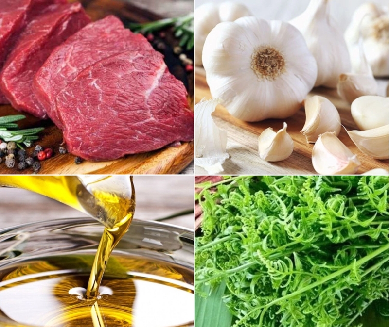 rau dớn xào thịt bò 5