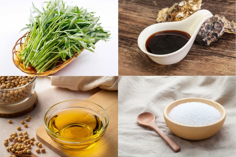rau muống xào dầu hào (ảnh 1)