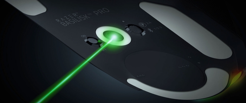 Cảm biến quang học Razer Focus Pro 50K Gen-3 đạt độ phân giải 50.000 DPI, hỗ trợ theo dõi chuyển động chính xác.