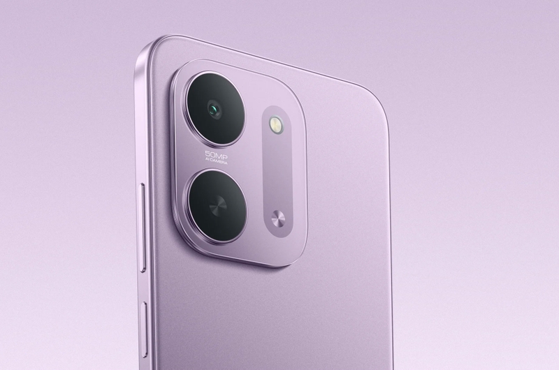 Cụm camera sau của REDMI 17C 5G nổi bật với cảm biến chính 50 MP.
