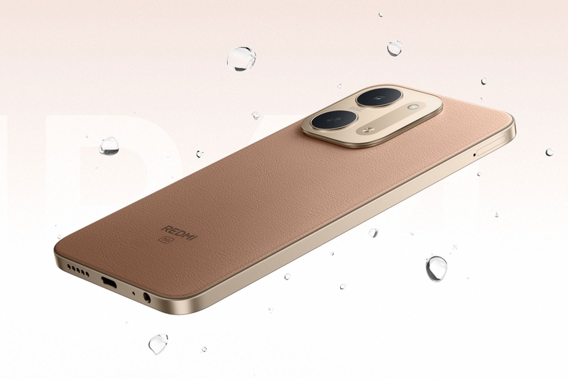 REDMI 17C 5G đạt chuẩn IP64, hỗ trợ chống bụi và nước bắn.