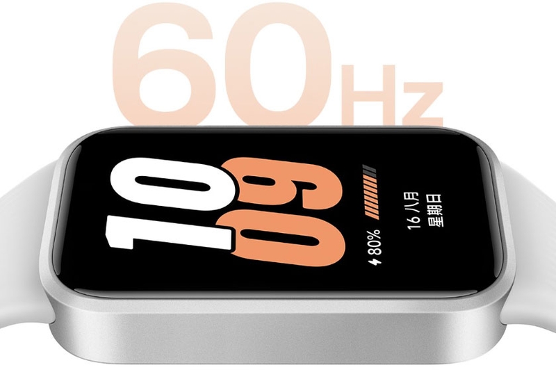 Màn hình 60 Hz trên REDMI Band 4 giúp thao tác vuốt và chuyển đổi giao diện mượt mà hơn.