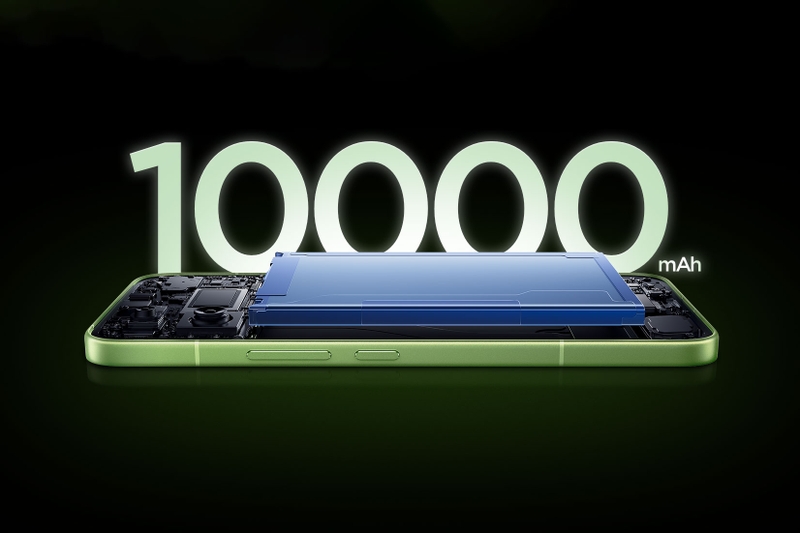 Viên pin 10.000 mAh giúp REDMI K100 đáp ứng nhu cầu sử dụng kéo dài mà không cần sạc thường xuyên.