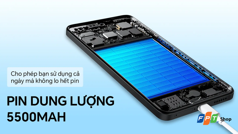 Redmi Note 14 4G có pin 5500 mAh