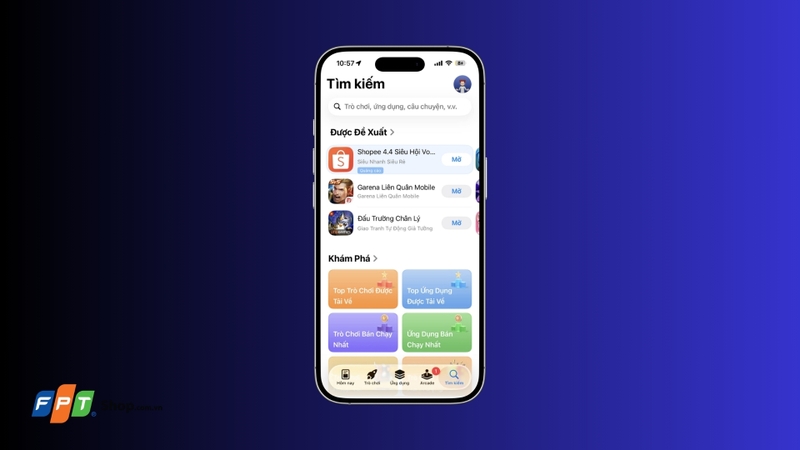 Truy cập vào App Store