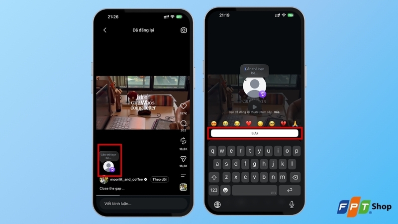 Thêm ghi chú và hoàn tất repost Reels