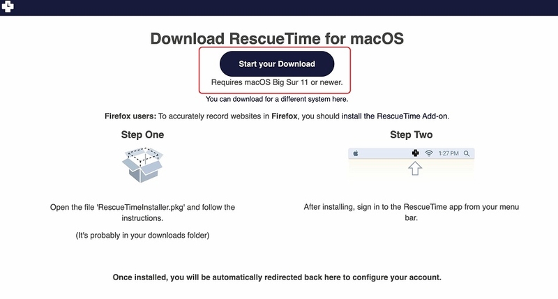 escueTime cũng hỗ trợ hệ điều hành macOS
